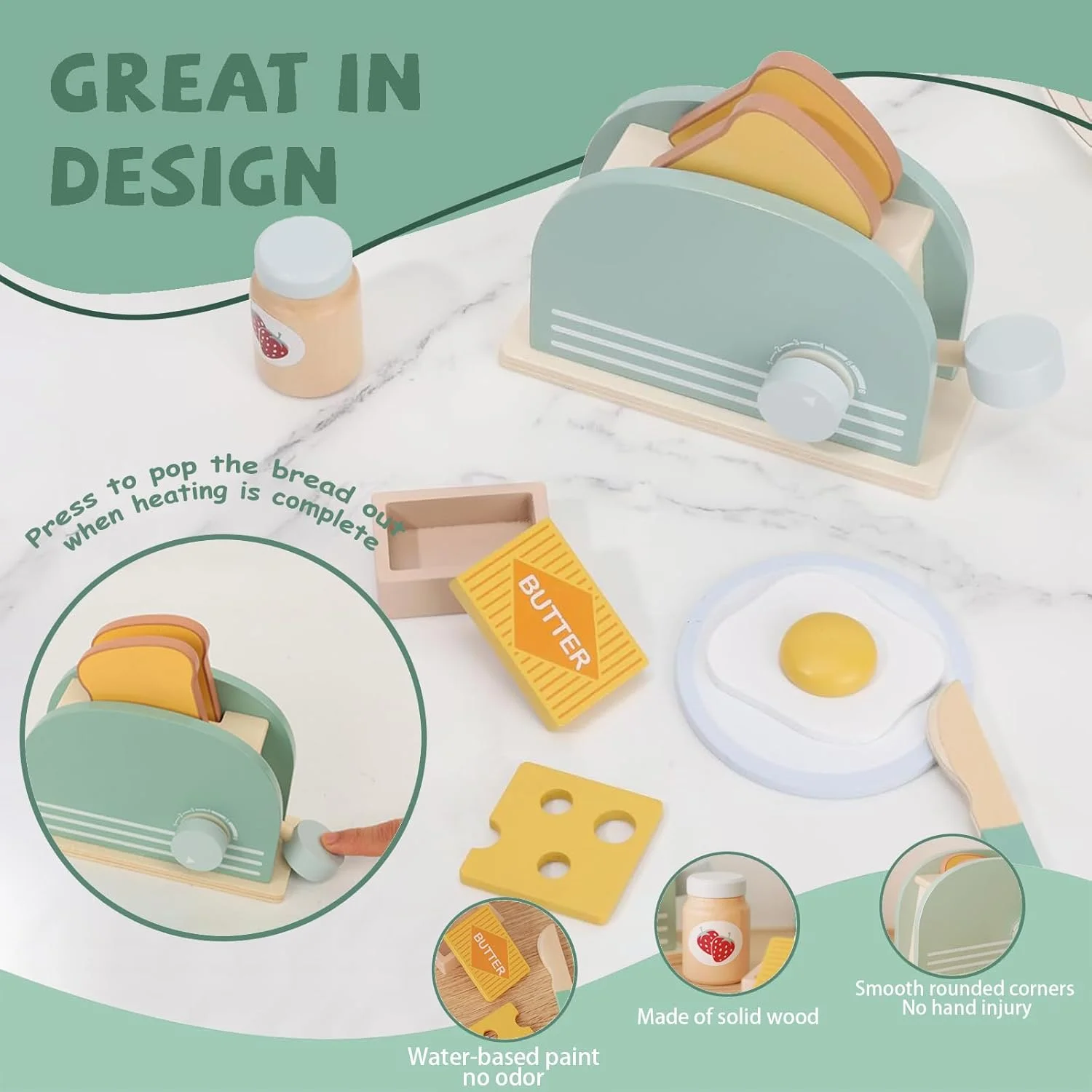 Tostadora de Madera Infantil - Imagen 3