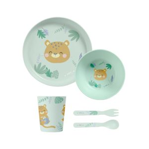 Vajilla 5 piezas Jungla Mint