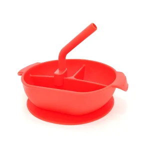 Bolw con divisiones c/ tapa y cañita (Coral)