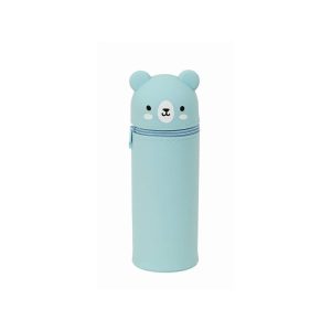 Portatodo Botella Silicona Bear Azul
