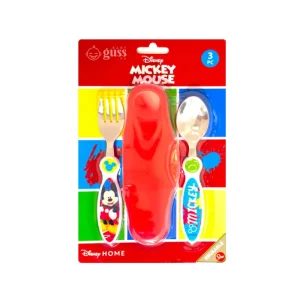 Set de Cubiertos Acero con Estuche Mickey