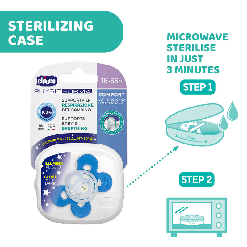 Chupete Confort 16-36m Celeste Chicco – 1078 - Imagen 6