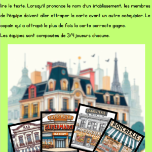 Juego caza lugares, Francés, Lengua extranjera.