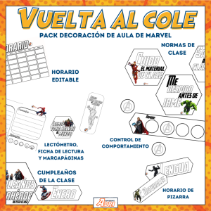 PACK DECORACIÓN DE AULA DE MARVEL
