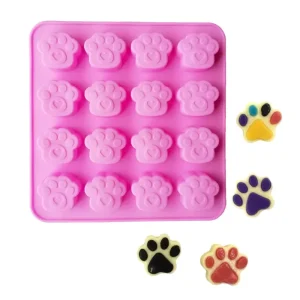 Molde Silicona para Gomitas Huellitas