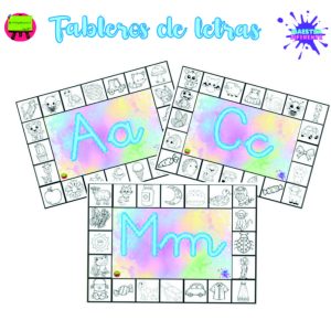 TABLEROS LETRAS DAR COLOR