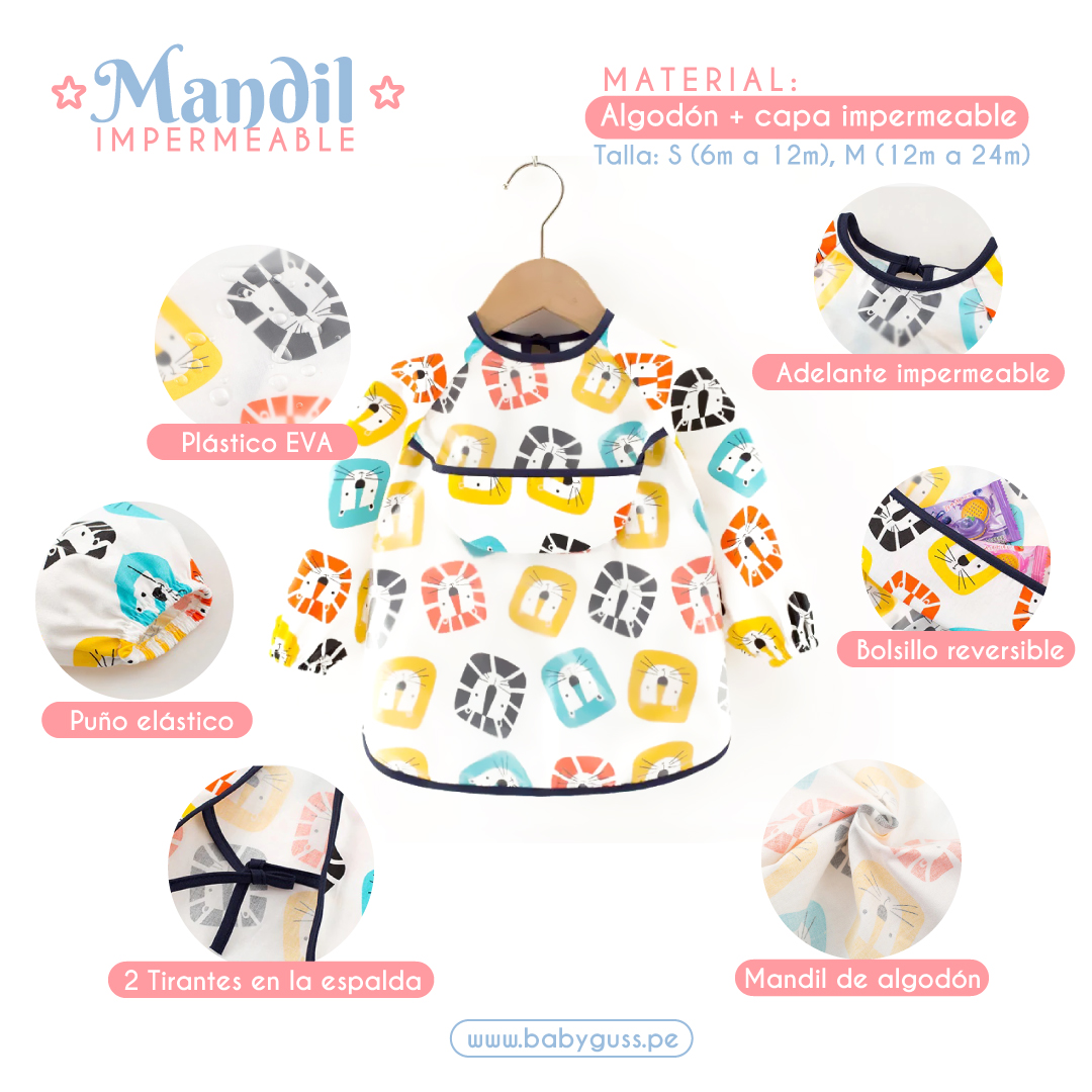 Mandil impermeable (Dino Mint) - Imagen 3