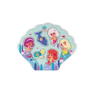 Puzzle Encajable Madera Sirenas