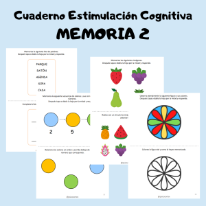 Cuaderno Estimulación Cognitiva. MEMORIA 2